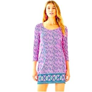 Lilly Pulitzer Beacon Dress Mandevilla Pink Slathouse Stripe Engineered